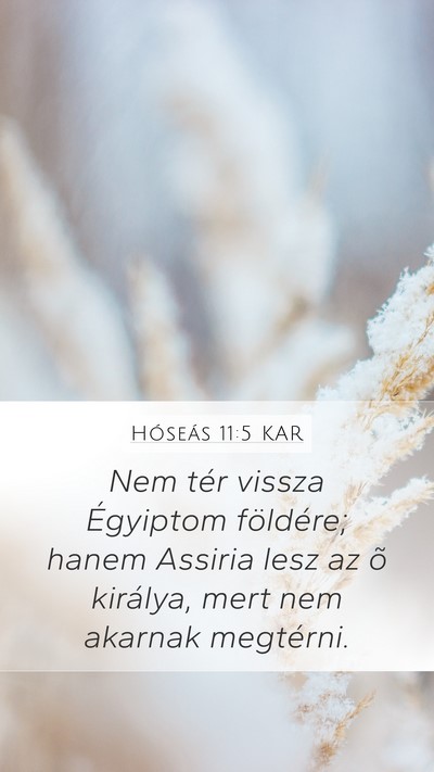 Hóseás 11:5 KAR Bible Verse Image