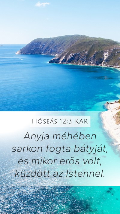Hóseás 12:3 KAR Bible Verse Image