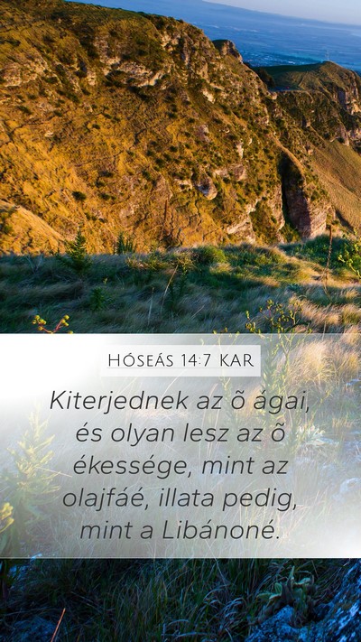Hóseás 14:7 KAR Bible Verse Image