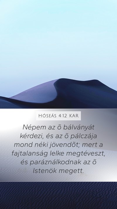 Hóseás 4:12 KAR Bible Verse Image