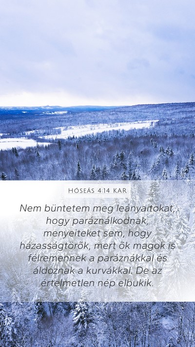 Hóseás 4:14 KAR Bible Verse Image