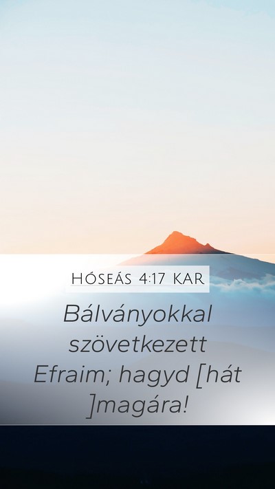 Hóseás 4:17 KAR Bible Verse Image