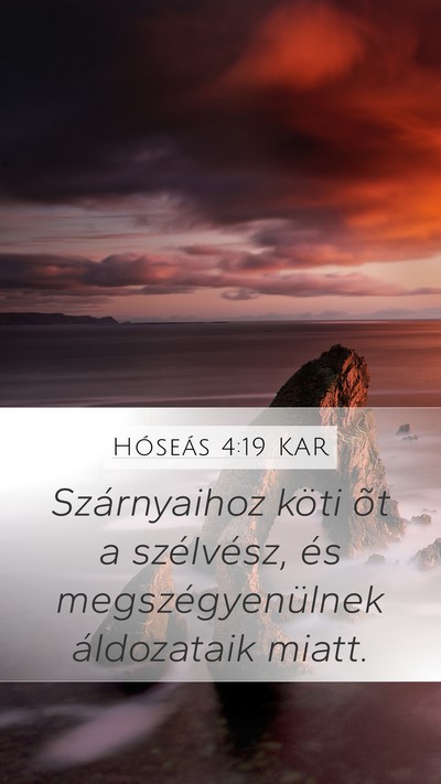 Hóseás 4:19 KAR Bible Verse Image