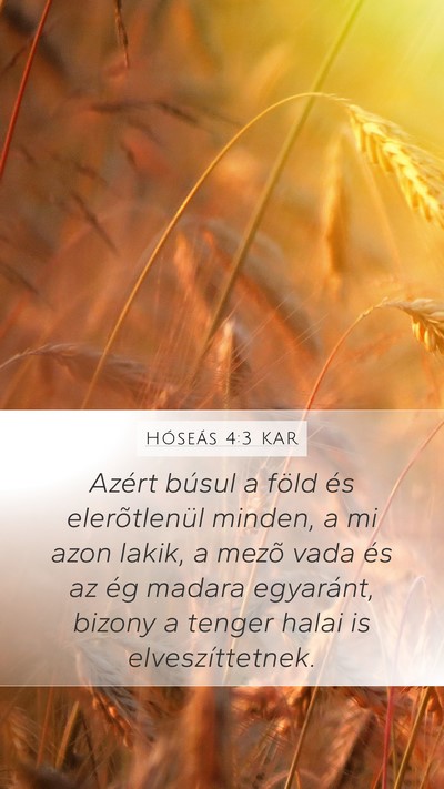 Hóseás 4:3 KAR Bible Verse Image