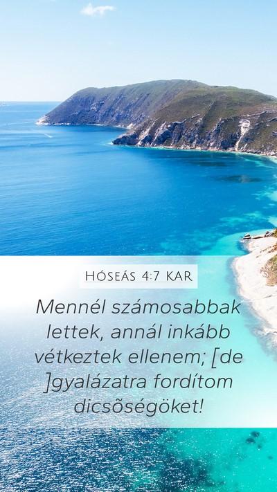 Hóseás 4:7 KAR Bible Verse Image