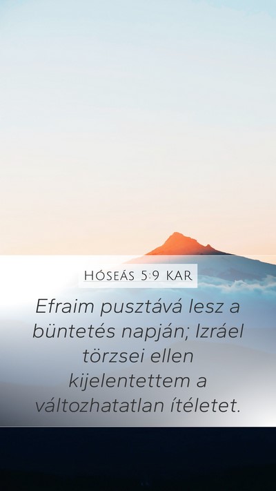 Hóseás 5:9 KAR Bible Verse Image