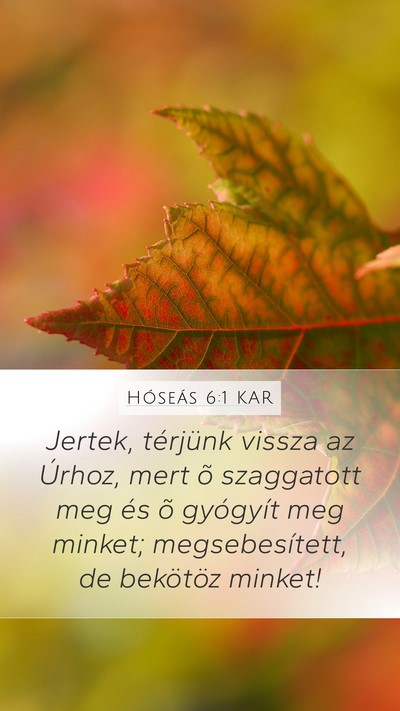 Hóseás 6:1 KAR Bible Verse Image