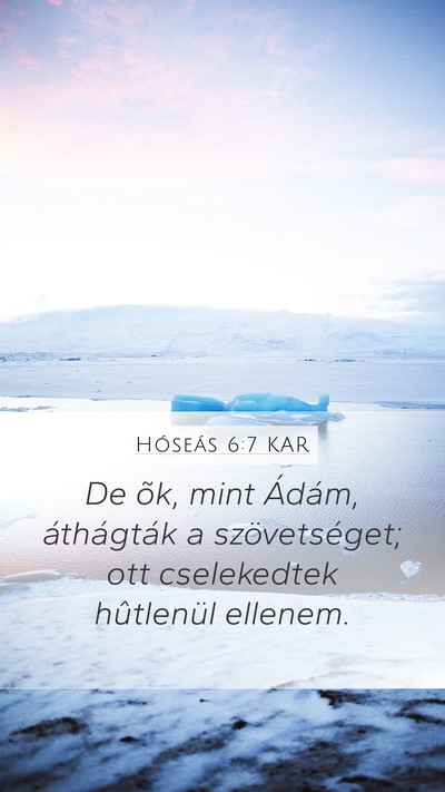 Hóseás 6:7 KAR Bible Verse Image