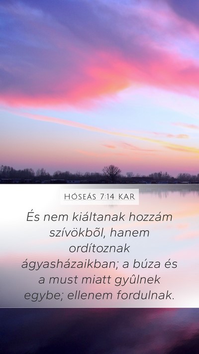 Hóseás 7:14 KAR Bible Verse Image