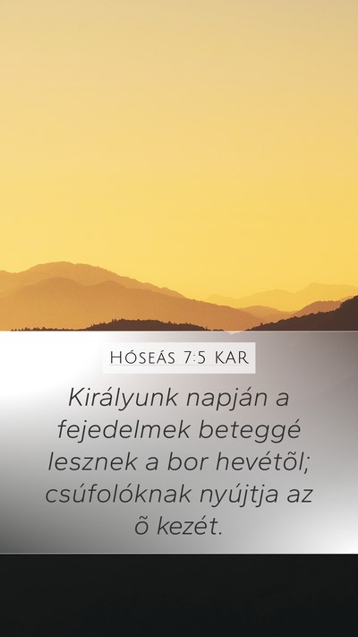 Hóseás 7:5 KAR Bible Verse Image