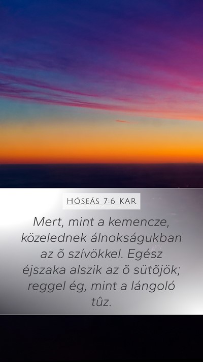 Hóseás 7:6 KAR Bible Verse Image