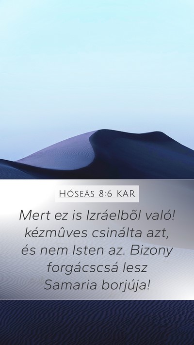 Hóseás 8:6 KAR Bible Verse Image