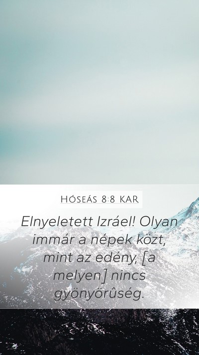 Hóseás 8:8 KAR Bible Verse Image