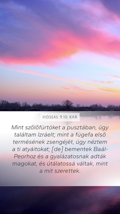 Hóseás 9:10 KAR Bible Verse Image
