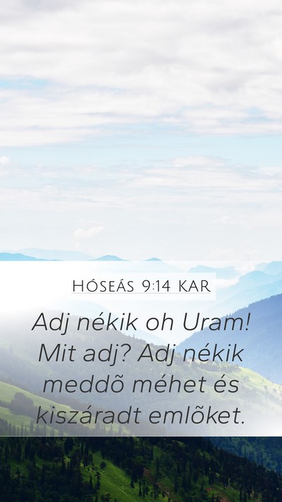Hóseás 9:14 KAR Bible Verse Image