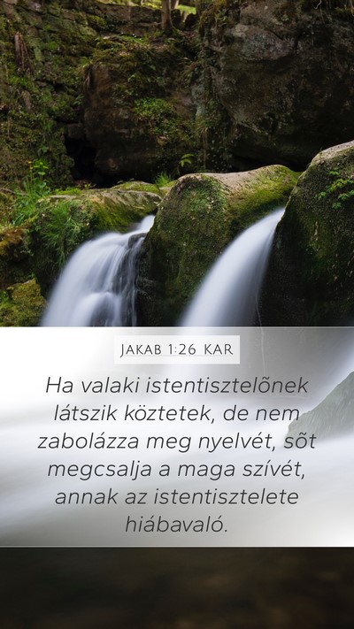 Jakab 1:26 KAR Bible Verse Image