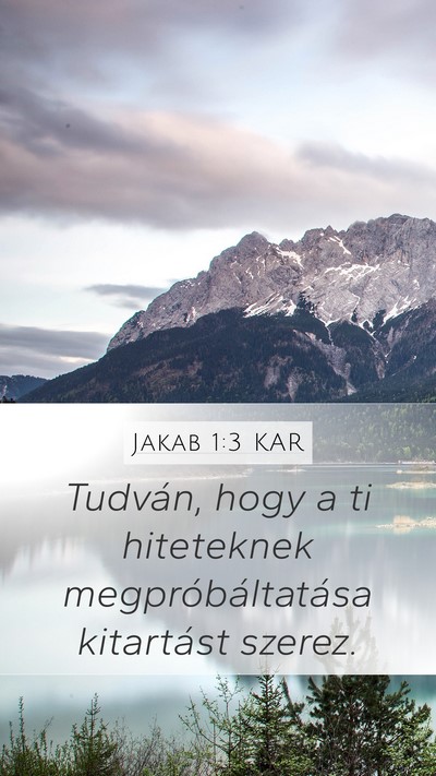 Jakab 1:3 KAR Bible Verse Image
