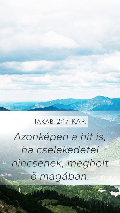 Jakab 2:17 KAR Bible Verse Image