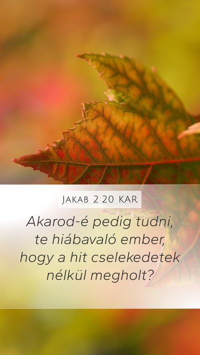 Jakab 2:20 KAR Bible Verse Image