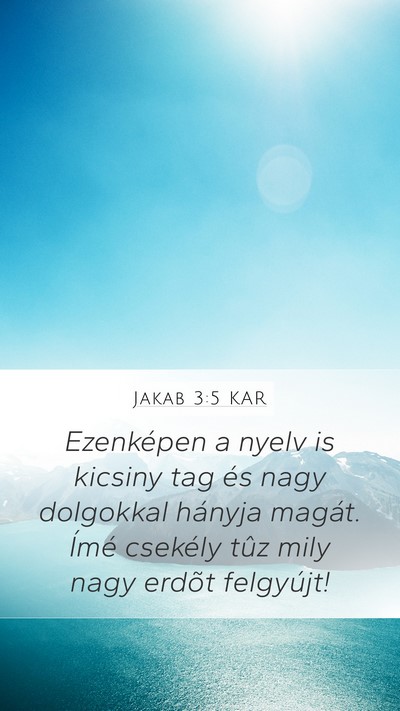 Jakab 3:5 KAR Bible Verse Image
