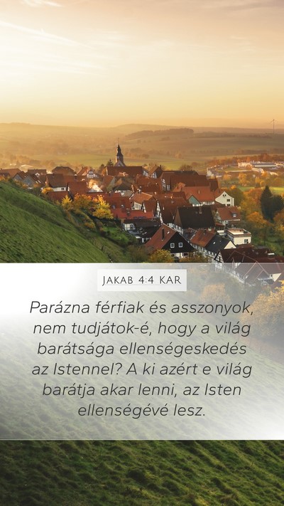 Jakab 4:4 KAR Bible Verse Image