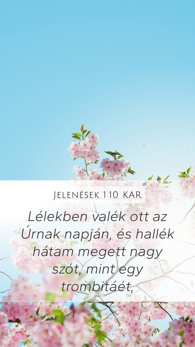 Jelenések 1:10 KAR Bible Verse Image