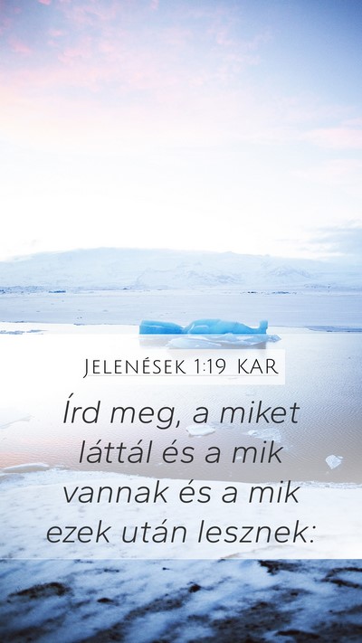 Jelenések 1:19 KAR Bible Verse Image