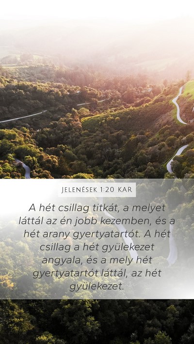 Jelenések 1:20 KAR Bible Verse Image
