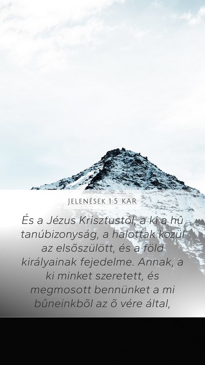 Jelenések 1:5 KAR Bible Verse Image