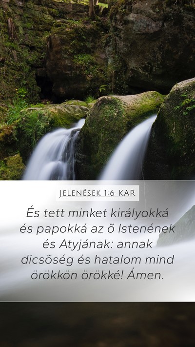 Jelenések 1:6 KAR Bible Verse Image