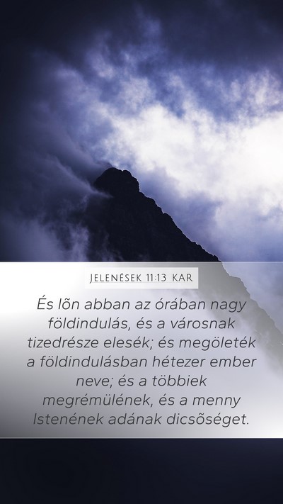 Jelenések 11:13 KAR Bible Verse Image