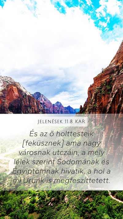 Jelenések 11:8 KAR Bible Verse Image
