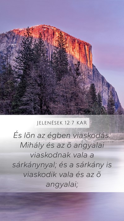 Jelenések 12:7 KAR Bible Verse Image