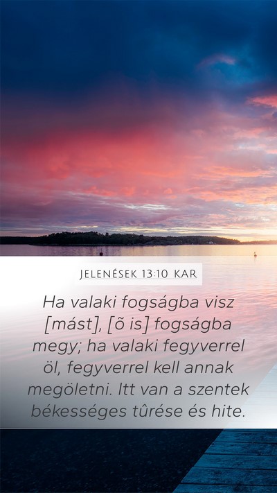 Jelenések 13:10 KAR Bible Verse Image