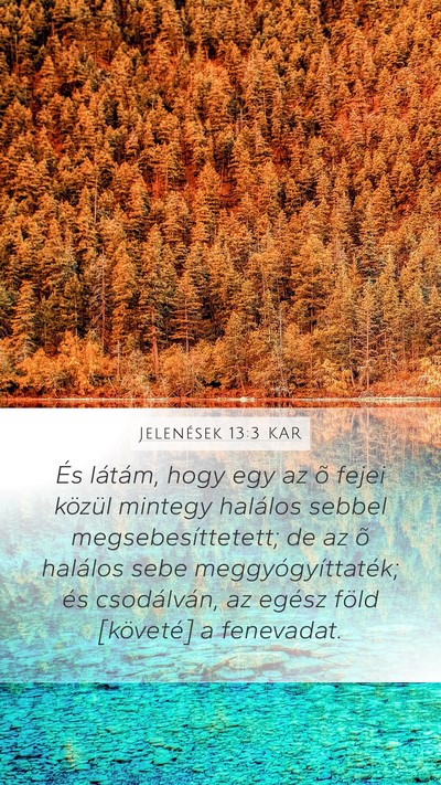 Jelenések 13:3 KAR Bible Verse Image