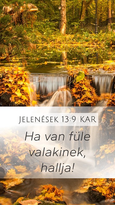 Jelenések 13:9 KAR Bible Verse Image