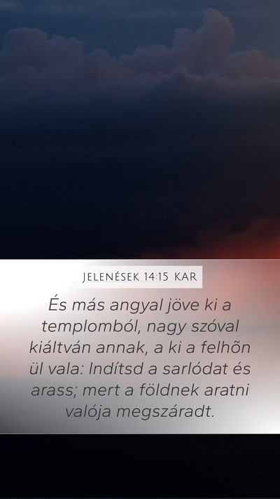 Jelenések 14:15 KAR Bible Verse Image