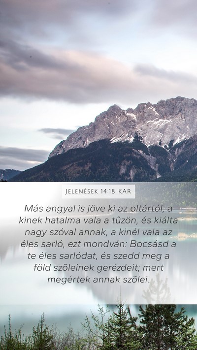 Jelenések 14:18 KAR Bible Verse Image