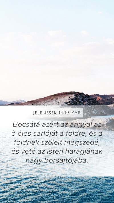Jelenések 14:19 KAR Bible Verse Image