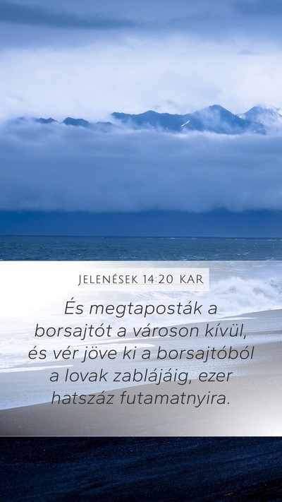 Jelenések 14:20 KAR Bible Verse Image