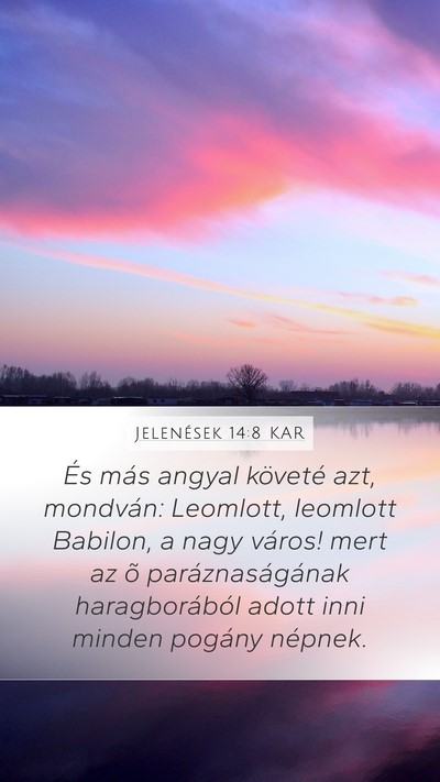 Jelenések 14:8 KAR Bible Verse Image