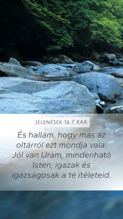 Jelenések 16:7 KAR Bible Verse Image