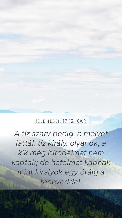 Jelenések 17:12 KAR Bible Verse Image