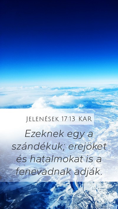 Jelenések 17:13 KAR Bible Verse Image