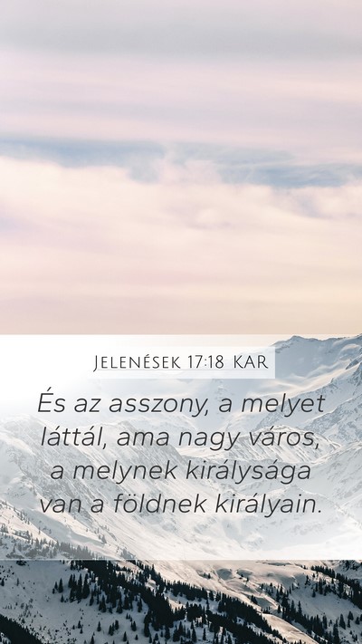 Jelenések 17:18 KAR Bible Verse Image