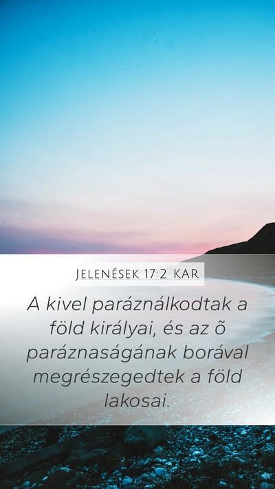 Jelenések 17:2 KAR Bible Verse Image