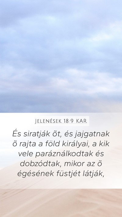 Jelenések 18:9 KAR Bible Verse Image