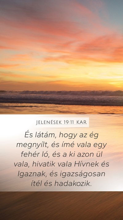 Jelenések 19:11 KAR Bible Verse Image