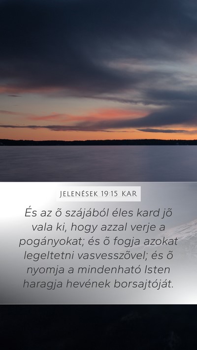 Jelenések 19:15 KAR Bible Verse Image
