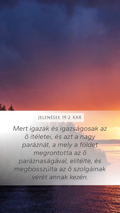 Jelenések 19:2 KAR Bible Verse Image